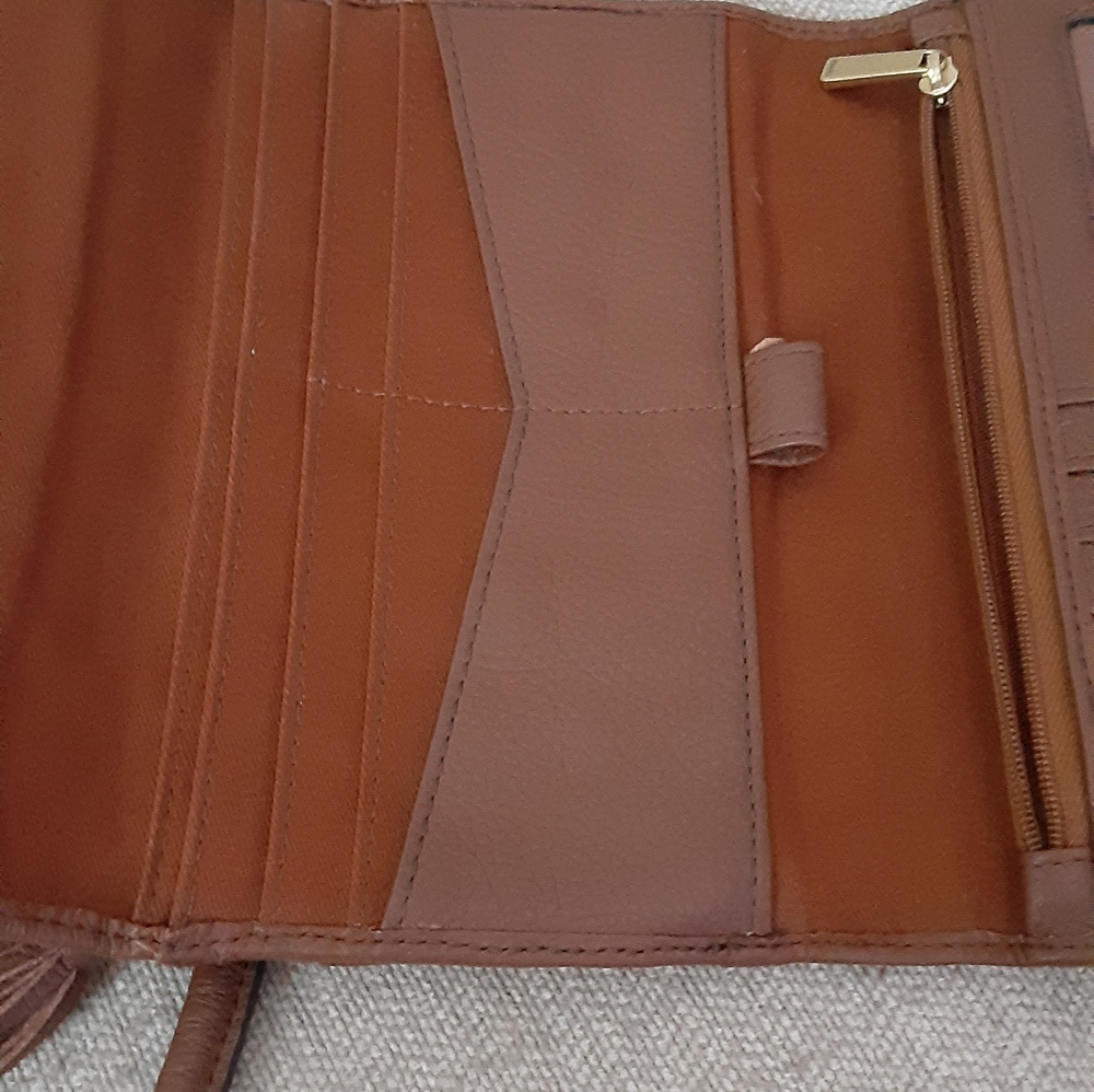 Fossil Elegant Brown Leather Crossbody Bag ,wallet - Picture 15 of 16